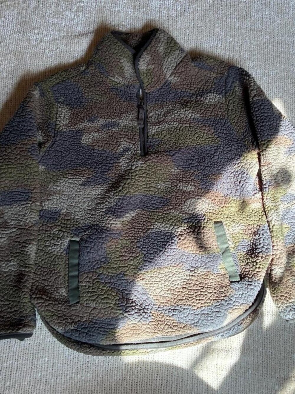 Women's Camo Sherpa Quarter Zip